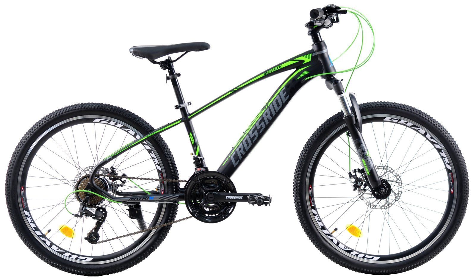 Горный Велосипед Crossride Matrix 24" 2026 салатовый + подарок