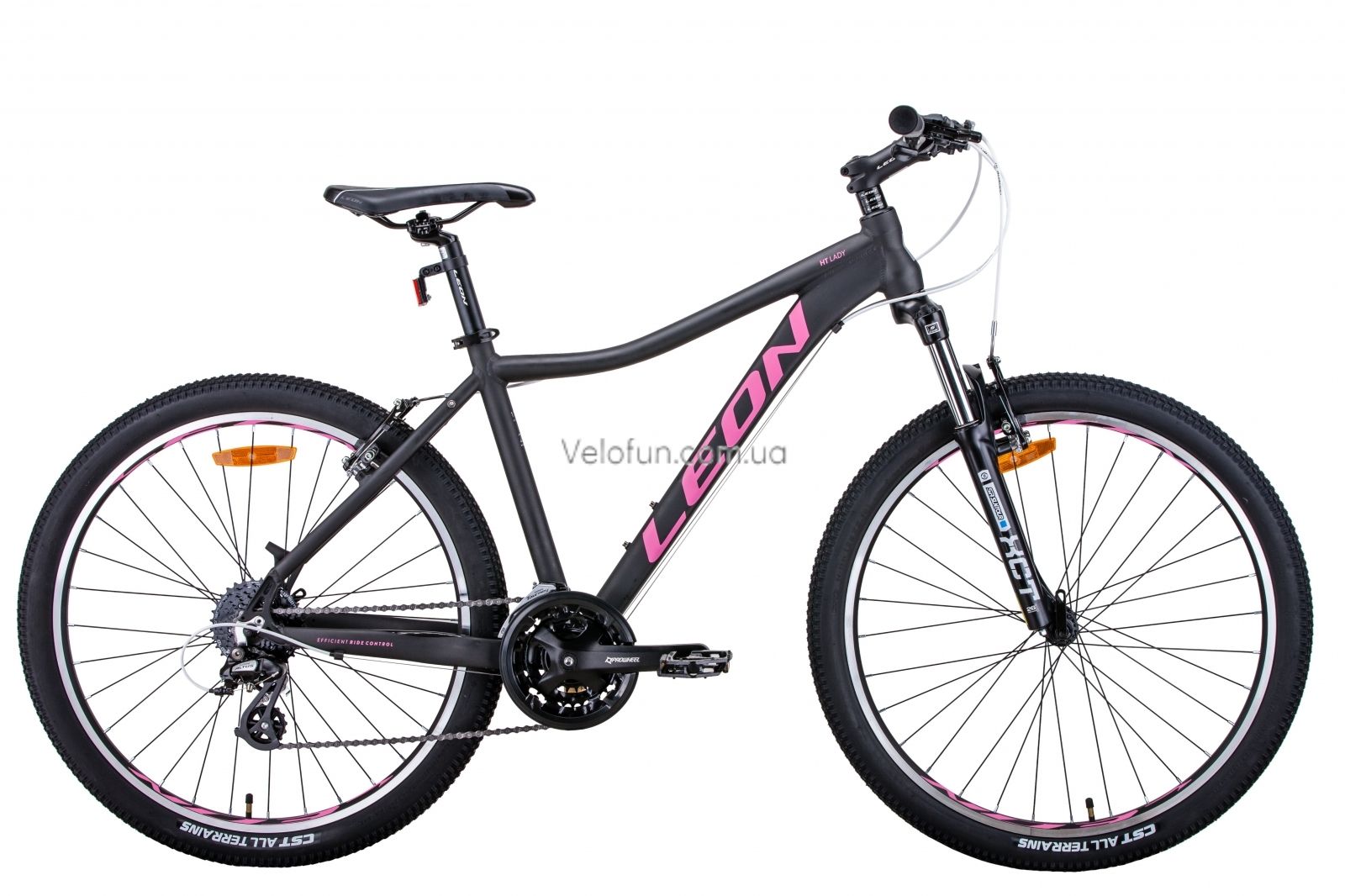 Велосипед  Leon HT-LADY 26" 2021 графит с малиновым