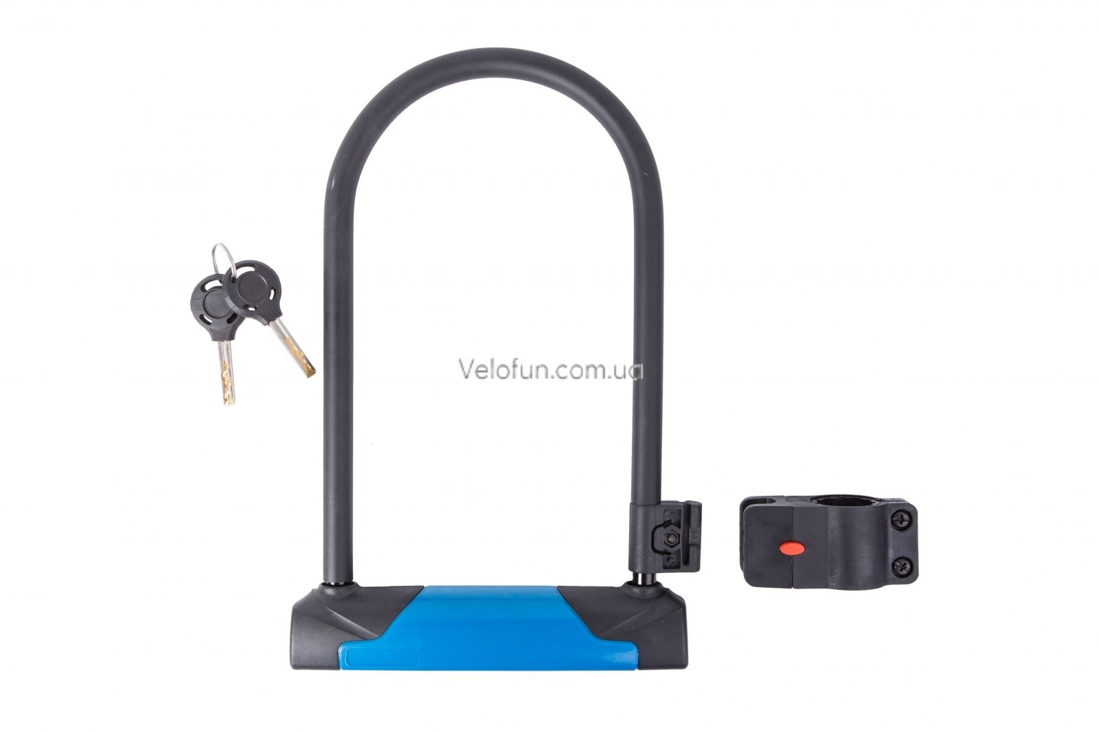 Замок U-Lock PY 6264 на ключе 127mm*230mm черный с синим