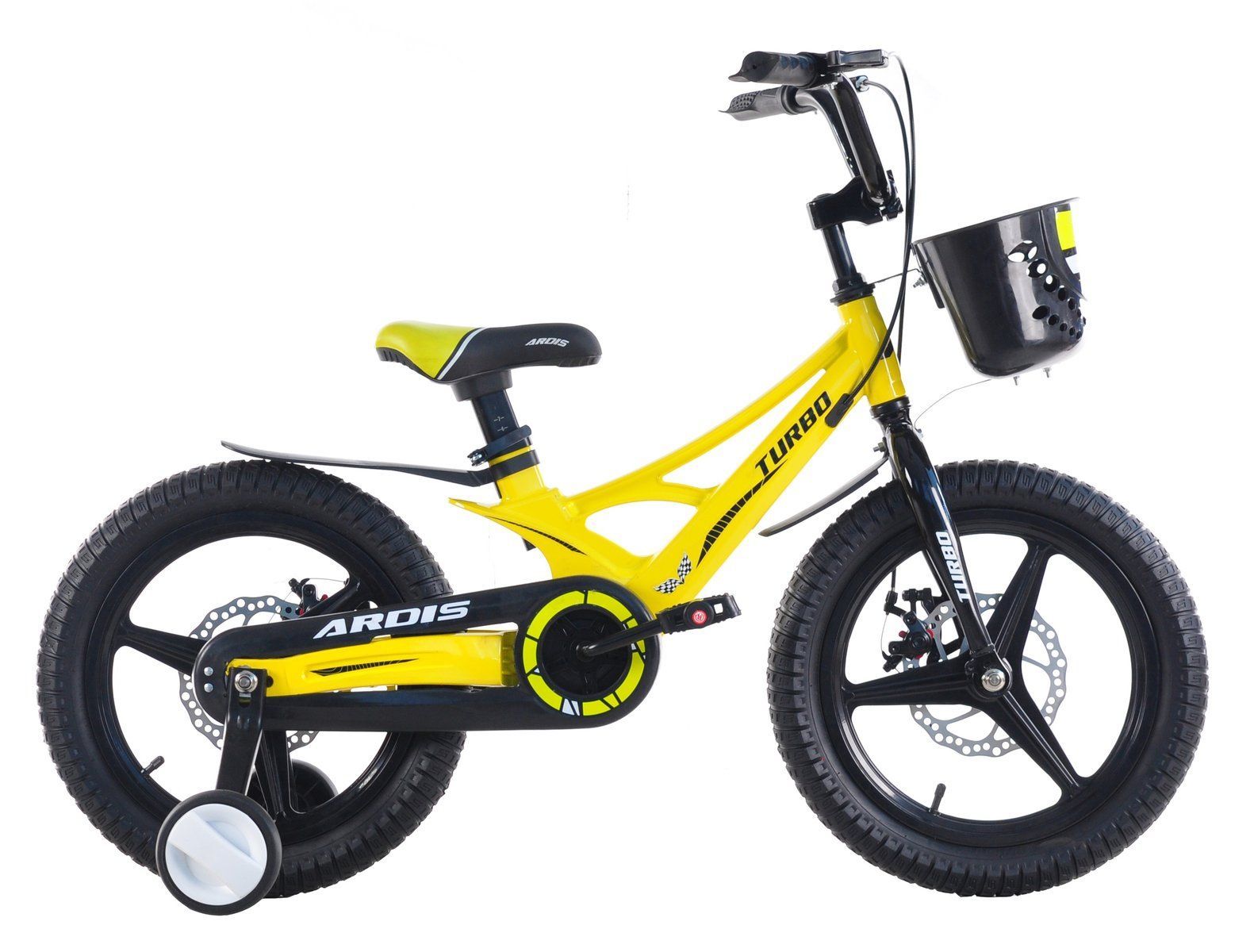 Дитячий магнієвий велосипед Ardis Turbo 16" жовтий 2026
