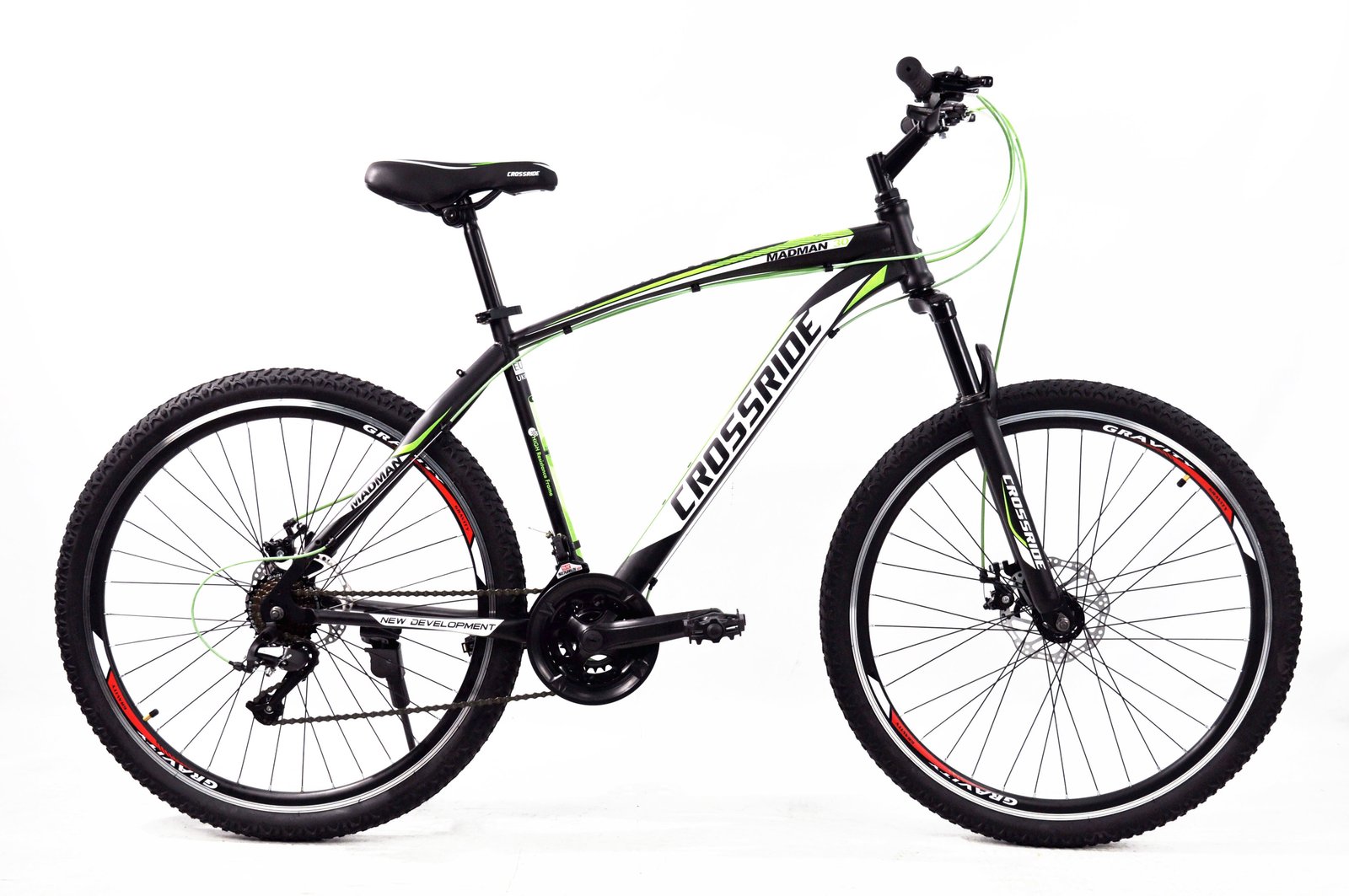 Велосипед Crossride MadMan 27,5" 17" чорно-зелений