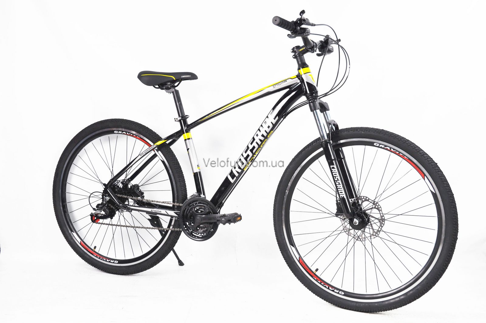 Горный велосипед Crossride Enigma 29" (gidro) чёрно-жёлтый