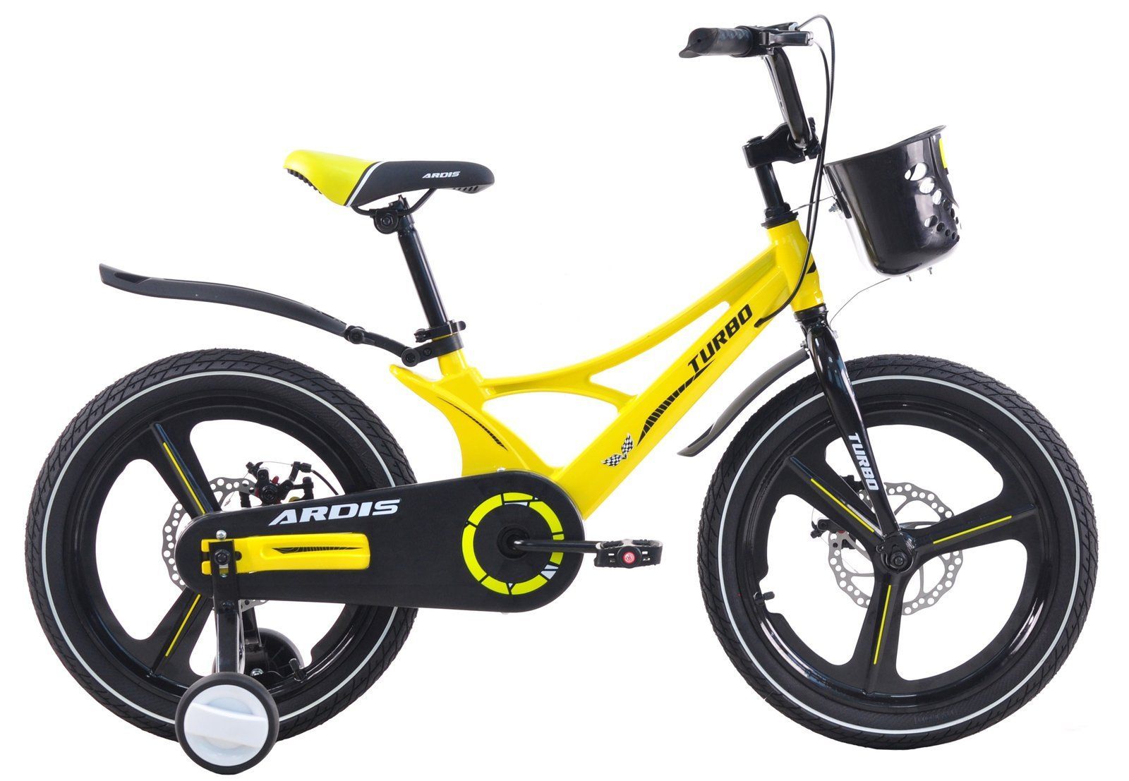 Дитячий магнієвий велосипед Ardis Turbo 18" жовтий 2026