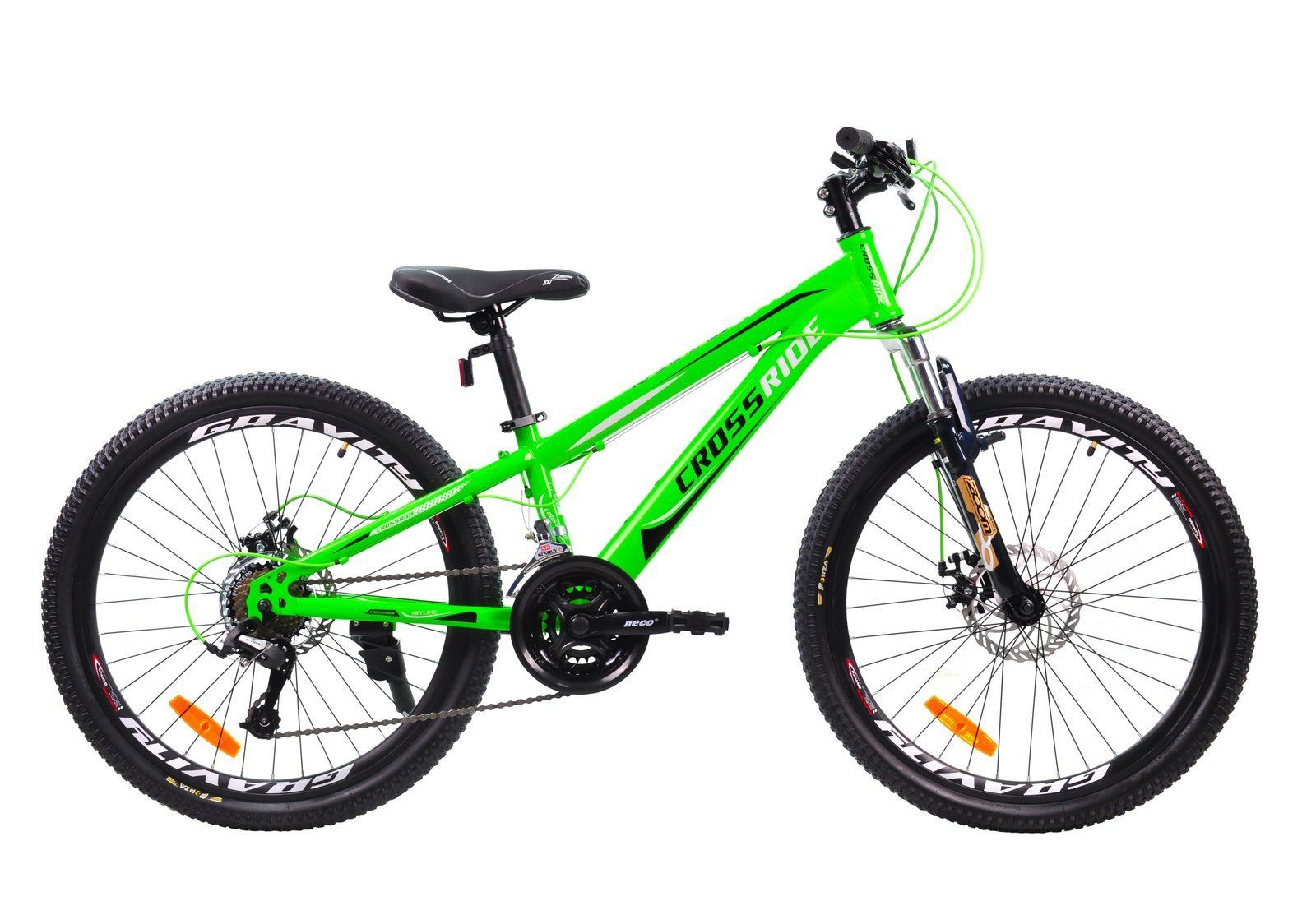 Горный велосипед Crossride Skyline 24" 2025 Салатовый